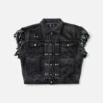 Front view of Thug Club Angels Denim Vest