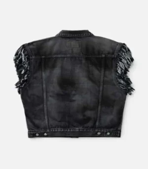 Thug Club Angels Denim Vest Back