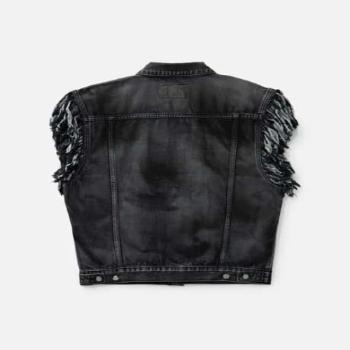Thug Club Angels Denim Vest Back