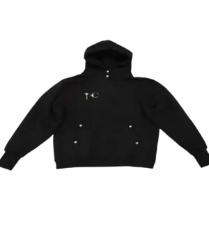 Front view of Thug Club Armor Hoodie Black with signature streetwear design