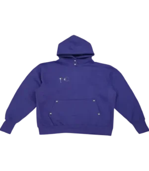 Front view of Thug Club Armor Purple Hoodie with premium oversized streetwear design