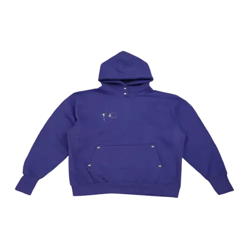 Front view of Thug Club Armor Purple Hoodie with premium oversized streetwear design