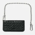 Thug Club Ball Chain Leather Card Case Back
