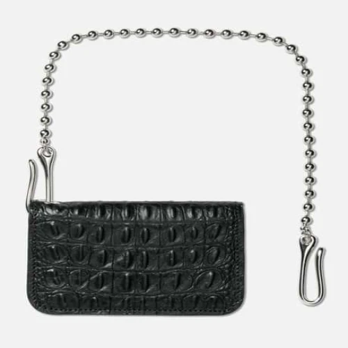 Thug Club Ball Chain Leather Card Case Back