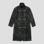 Front view of Thug Club Bio Soldier Denim Trench Coat