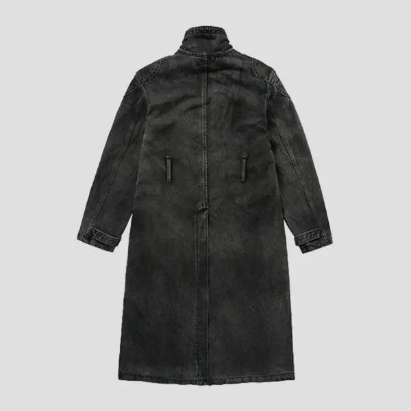 Thug Club Bio Soldier Denim Trench Coat Back