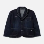 Front view of Thug Club Blue Denim Blazer
