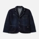 Front view of Thug Club Blue Denim Blazer