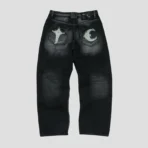 Thug Club Bone Leather Black Denim Jeans Back