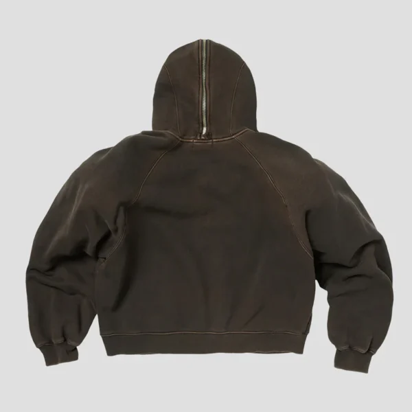 Thug Club Bulk Shoulder Gladiator Zip-Up Black Hoodie Back