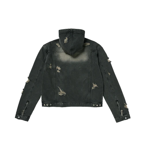 Thug Club Denim Zip-up Hoodie Back