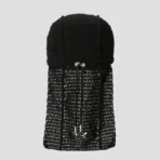 Front view of Thug Club Destroyed Crochet Tail Hat