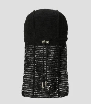 Front view of Thug Club Destroyed Crochet Tail Hat