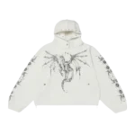 Front view of Thug Club Dragon Stud Hoodie with dragon stud design
