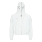 Front view of Thug Club Gladiator White Hoodie with premium streetwear design