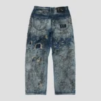 Thug Club Hard-Washed Damaged Denim Pant Back