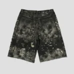 Thug Club Hard Washed Destroyed Denim Shorts Back