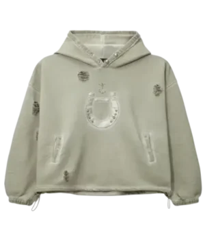 Thug Club Hoof Hoodie Sage Grey front view oversized streetwear hoodie