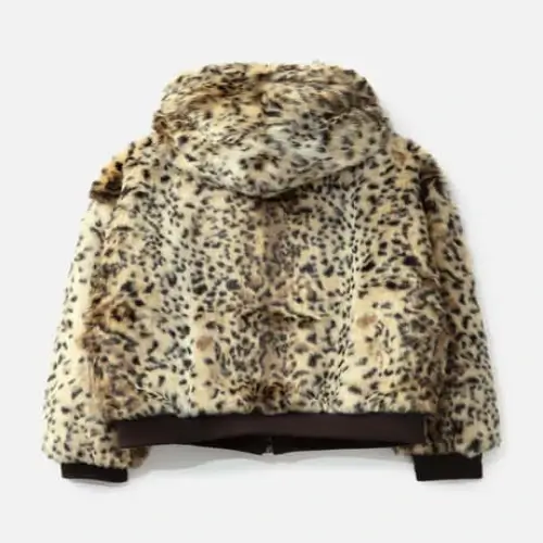 Thug Club Leopard Fur Jacket Back