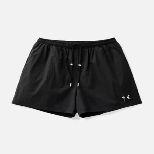 Front view of Thug Club Riding Skull Hybrid Shorts