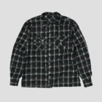 Front view of Thug Club TC All Over Black Pattern Shirt with premium graphic design