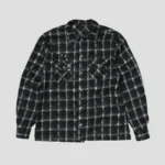 Front view of Thug Club TC All Over Black Pattern Shirt with premium graphic design