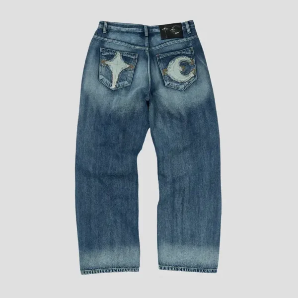 Thug Club TC Bone Leather Denim Jeans Back