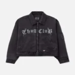 Front view of Thug Club TC Logo Eisenhower Jacket