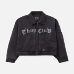 Front view of Thug Club TC Logo Eisenhower Jacket