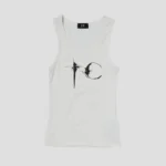 Front view of Thug Club TC Not Easy White Tank Top (W)