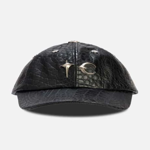 Front view of Thug Club Vintage Crocodile Cap with textured finish