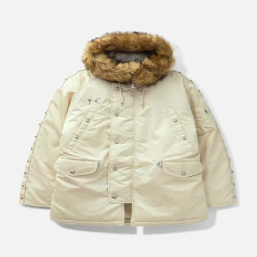 Front view of Thug Club X Alpha Industries N-3B Parka Jacket